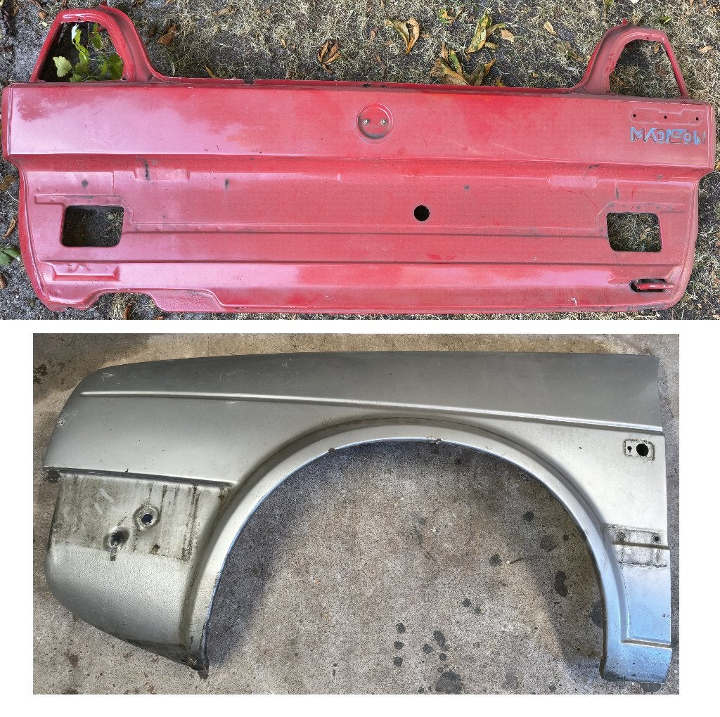 volkswagen golf mk2 achterkant slijpdeel + spatbord LV, Ophalen, Gebruikt, Volkswagen, Spatbord