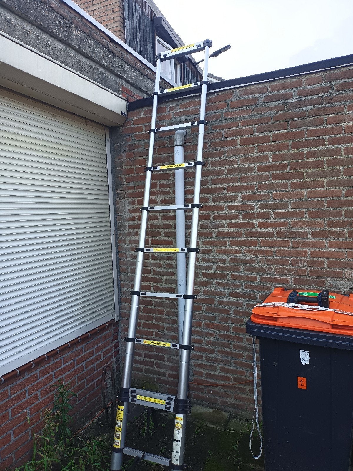 Inklapbare Telescoopladder - Handig en Compact, Gebruikt, Ophalen of Verzenden, Ladder, Opvouwbaar of Inschuifbaar