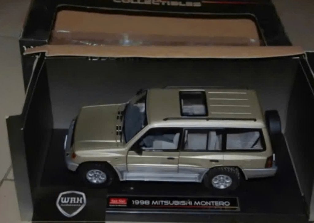 1:18 MITSUBISHI MONTERO LWB 3.5 V6 beige Sun star NEW!! WRH, Hobby en Vrije tijd, Ophalen of Verzenden, Nieuw, Auto, Sun Star