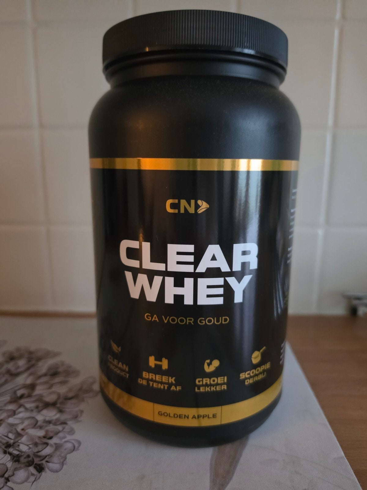 CN Clear Whey Eiwitpoeder - Golden Apple (500g), Ophalen of Verzenden, Zo goed als nieuw, Poeder of Drank