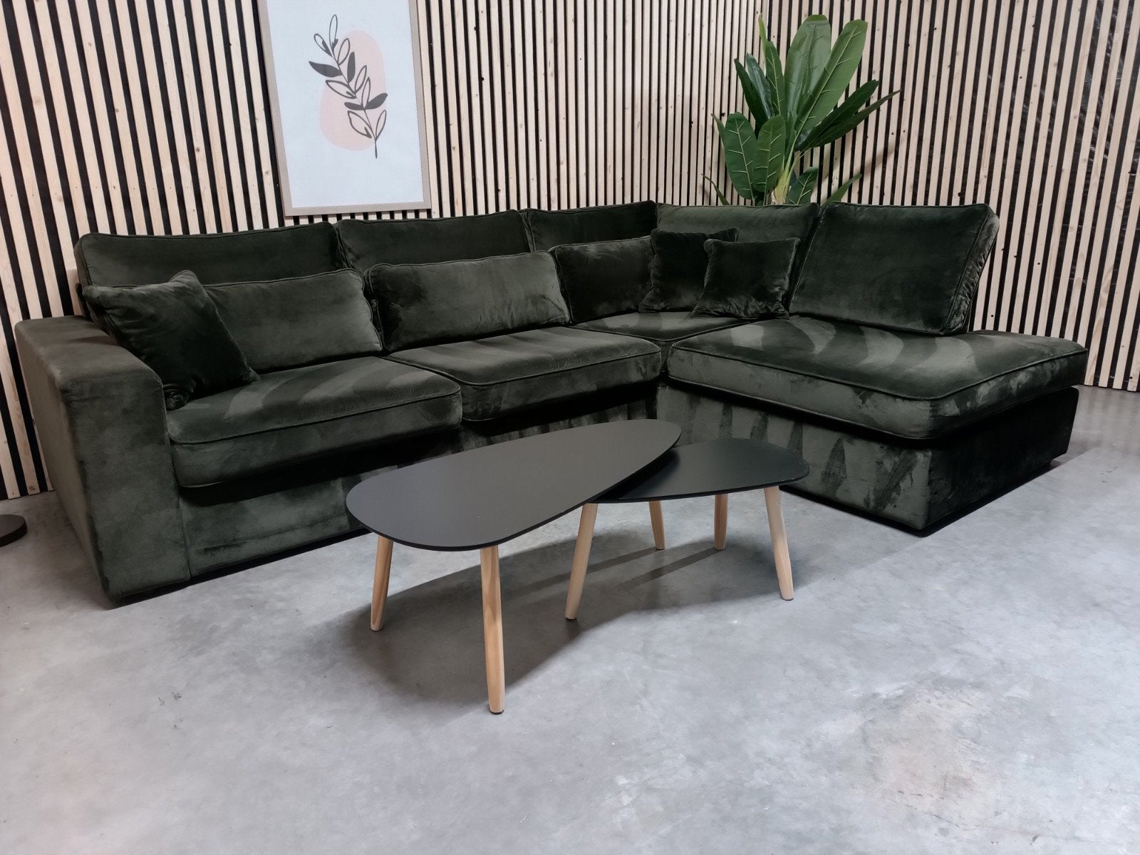 A-Meubel Hoekbank Velvet / Velours - Gratis Bezorging, Leusden, Hoekbank, 300 cm of meer, Ophalen of Verzenden