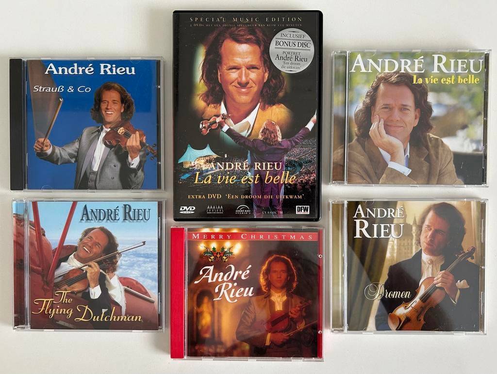 André Rieu 2DVD en 5 cd’s o.a. Strauss & Co, Dromen en Kerst, Ophalen of Verzenden, Zo goed als nieuw