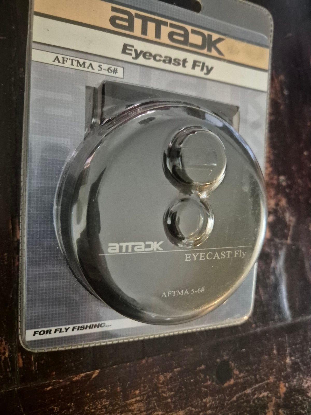 Attack AFTMA 5/6 reel.  Nieuw., Watersport en Boten, Hengelsport | Vliegvissen, Molen, 5-6#, Nieuw, Ophalen of Verzenden
