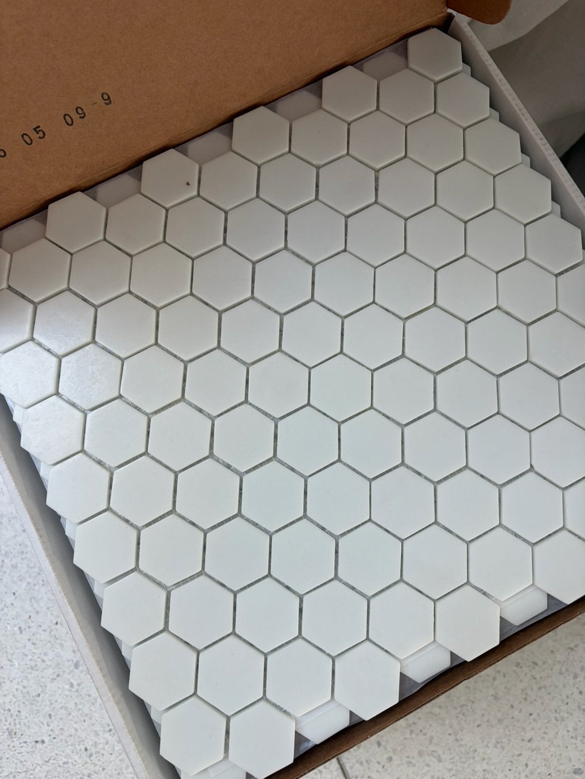 65% korting 5 m2 Witte mosaic tegel, Vidrepur/Mosaic company, Ophalen of Verzenden, Zo goed als nieuw, 20 tot 40 cm, Minder dan 5 m²