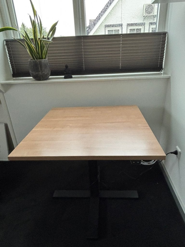 zit sta bureau, Huis en Inrichting, Bureaus, Ophalen, Zit-sta bureau, Hout, Zo goed als nieuw