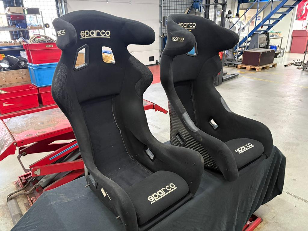 2x Sparco Circuit CARBON kuipstoelen nette staat, Ophalen, Gebruikt