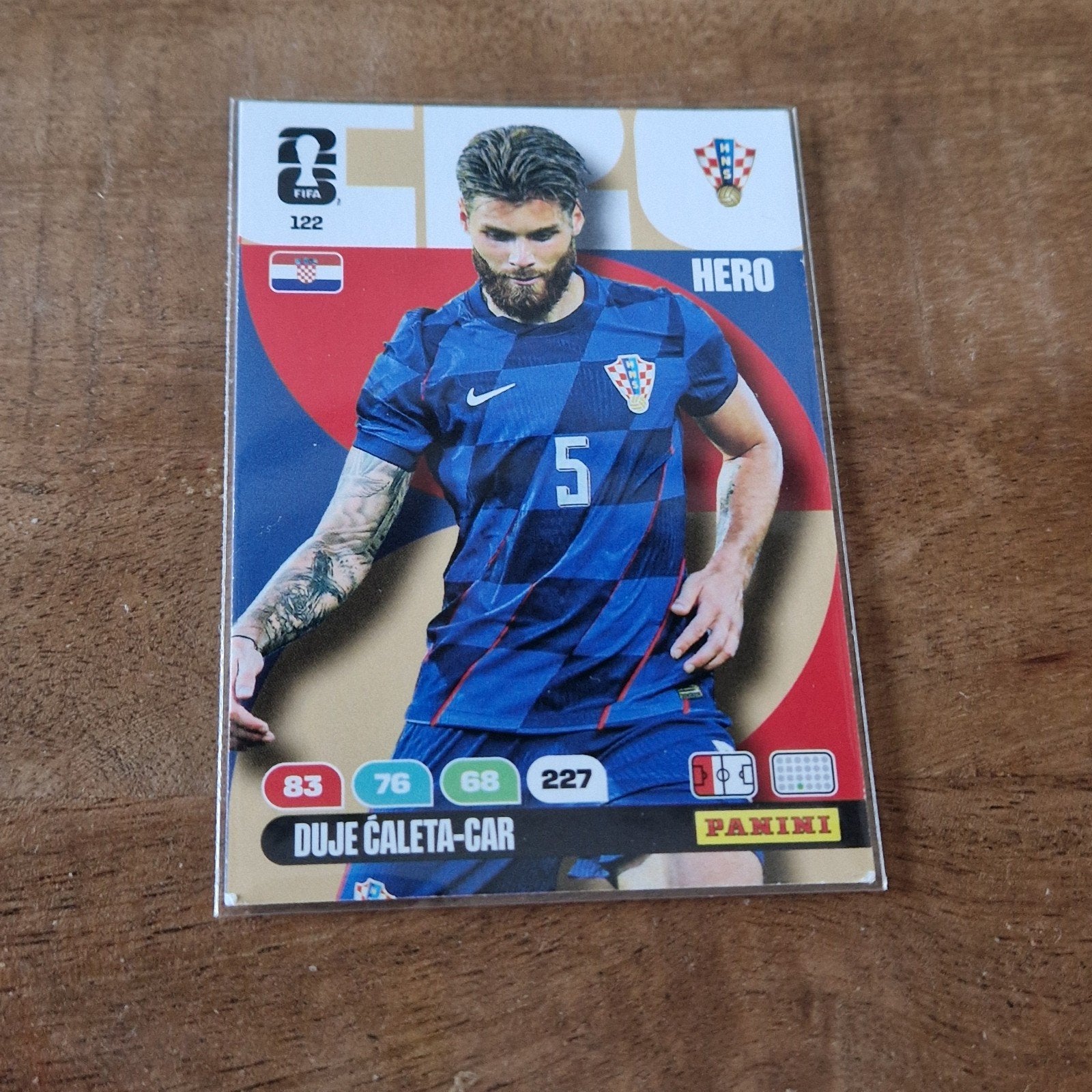 FIFA World Cup 2026 Adrenalyn XL Duje Caleta-Car Hero, Ophalen of Verzenden, Zo goed als nieuw, Overige sporten, Spelerskaart