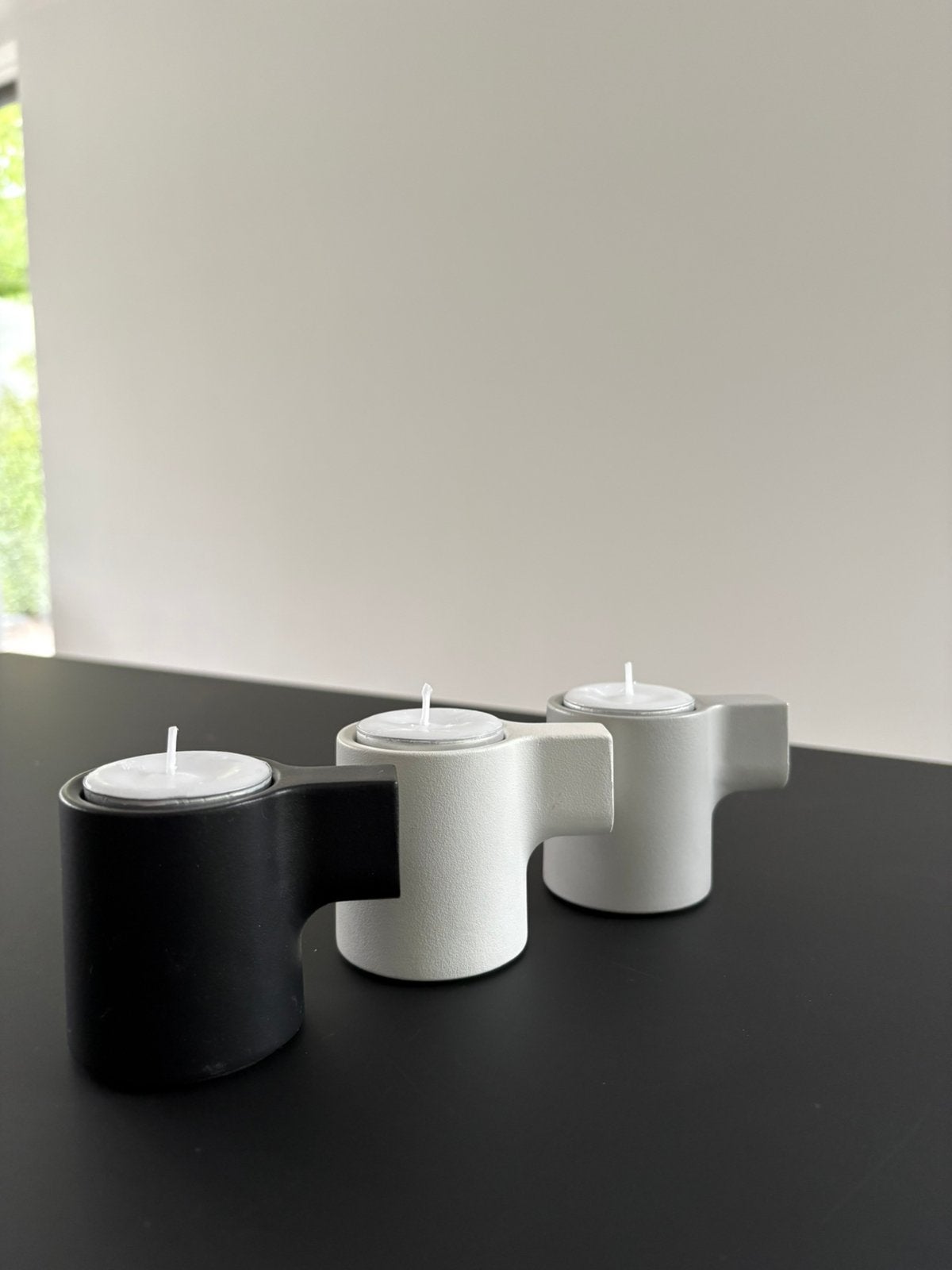 IKEA Ypperlig, kandelaarset van drie houders, Ophalen of Verzenden, Zo goed als nieuw, Gietijzer, Koekenpan of Braadpan