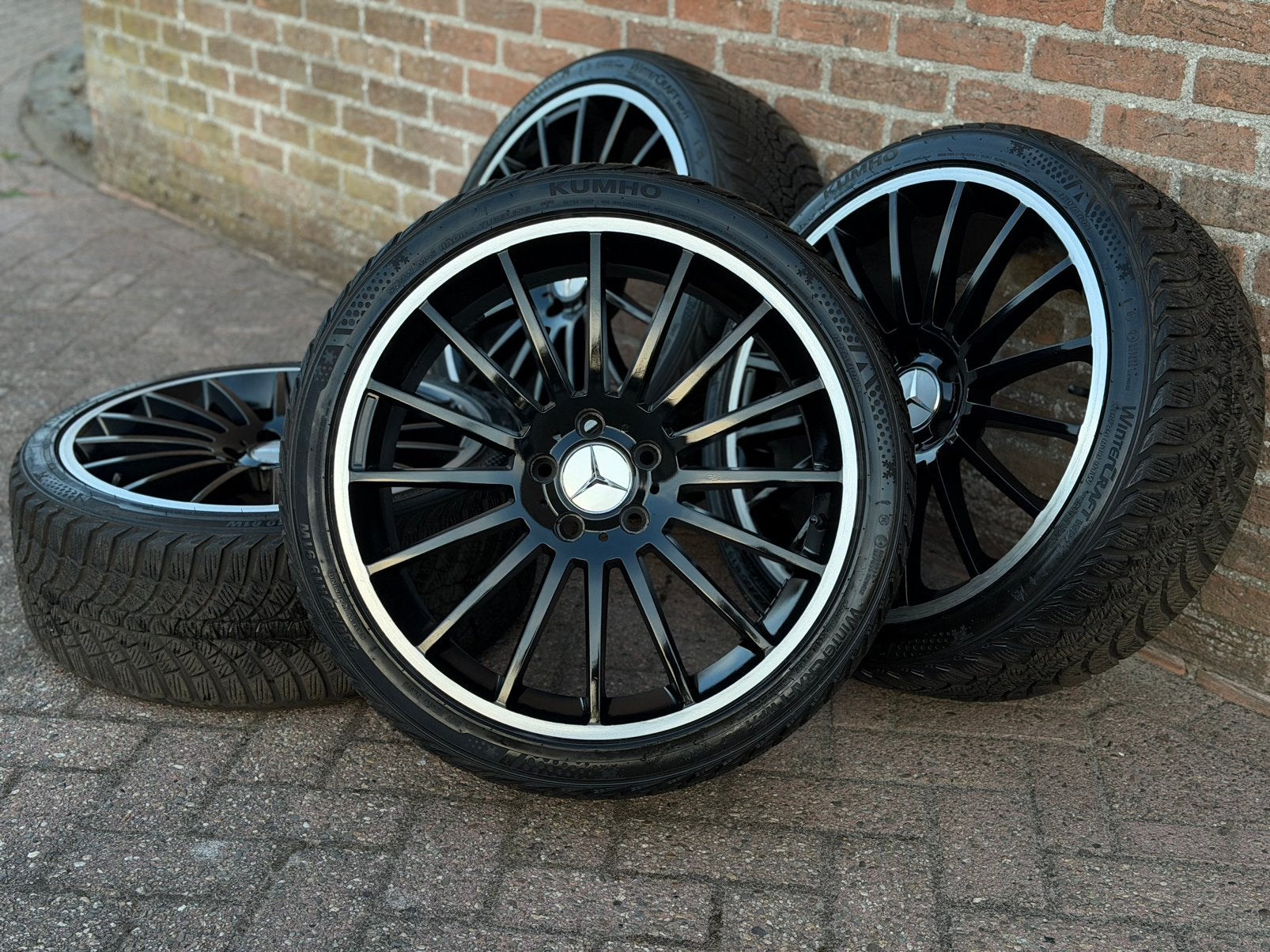5x112 - 19 INCH AMG - VELGEN + BANDEN - WINTER - MERCEDES !, Auto-onderdelen, Banden en Velgen, Gebruikt, Banden en Velgen, 235 mm