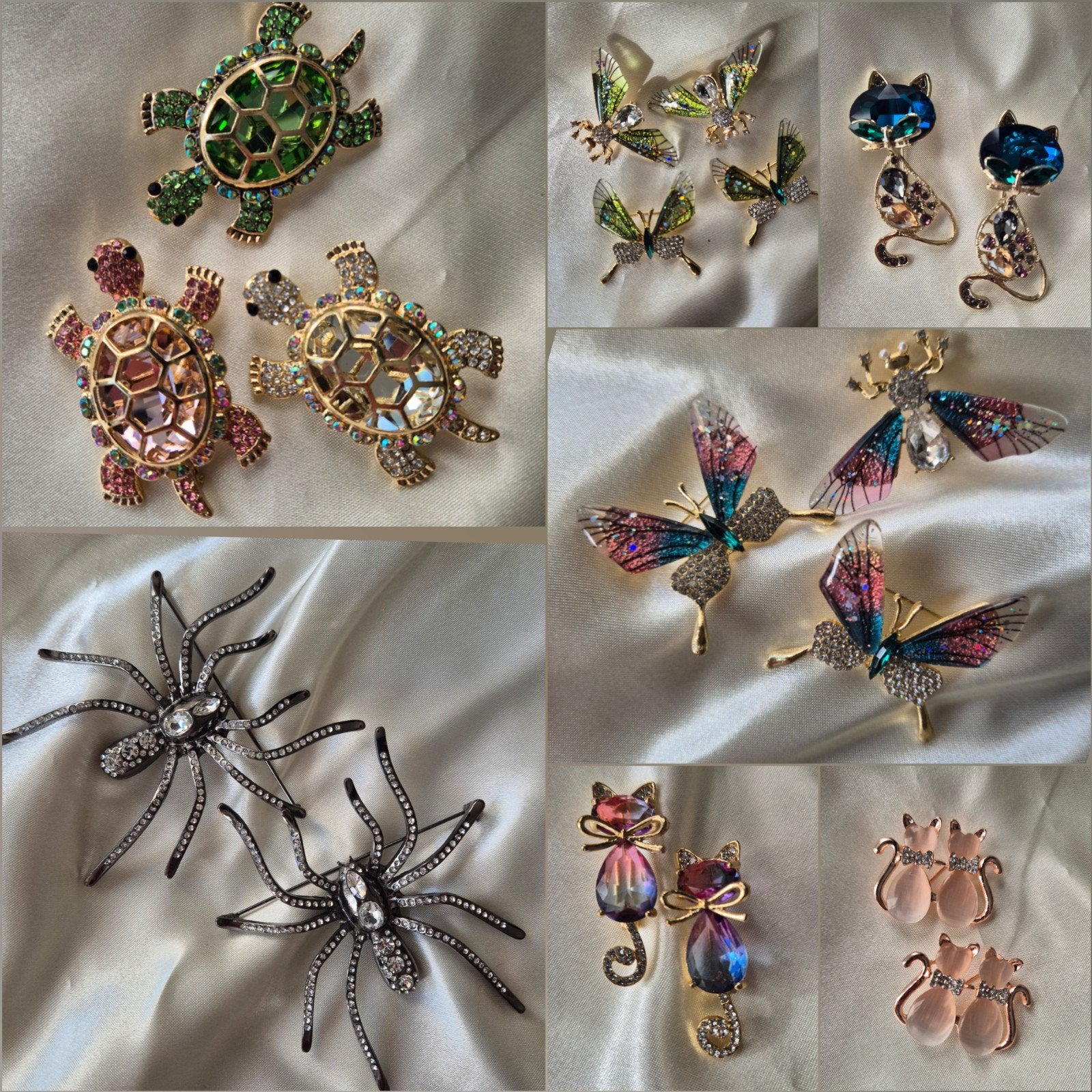 Prachtige collectie luxe broches met strass, Ophalen of Verzenden, Nieuw, Goud, Overige materialen