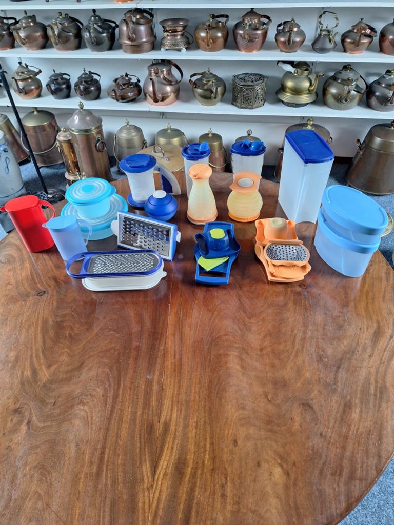 Partij Tupperware - Diverse Keukenbenodigdheden, Ophalen of Verzenden, Gebruikt, Blauw, Bak of Kom