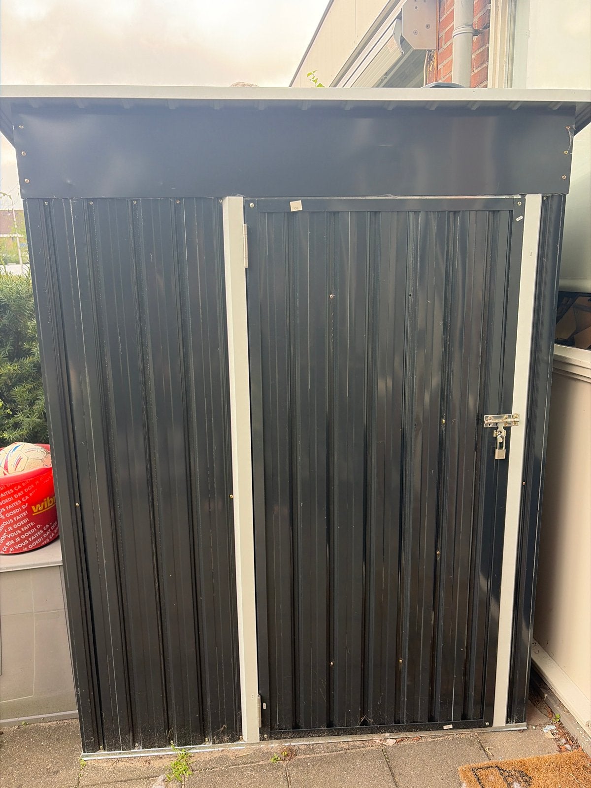 Compact metalen tuinhuisje/berging, Ophalen, Gebruikt, Metaal, Overige typen