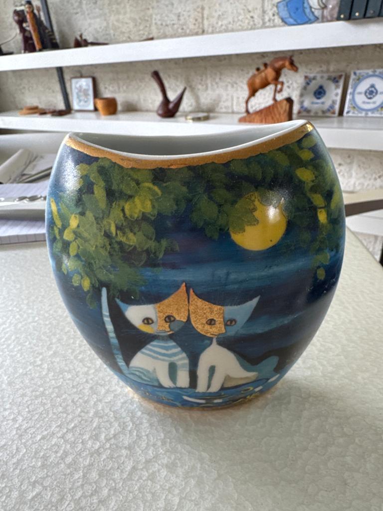 Goebel Artis Orbis Wachtmeister Katten Vaas, Antiek en Kunst, Ophalen of Verzenden