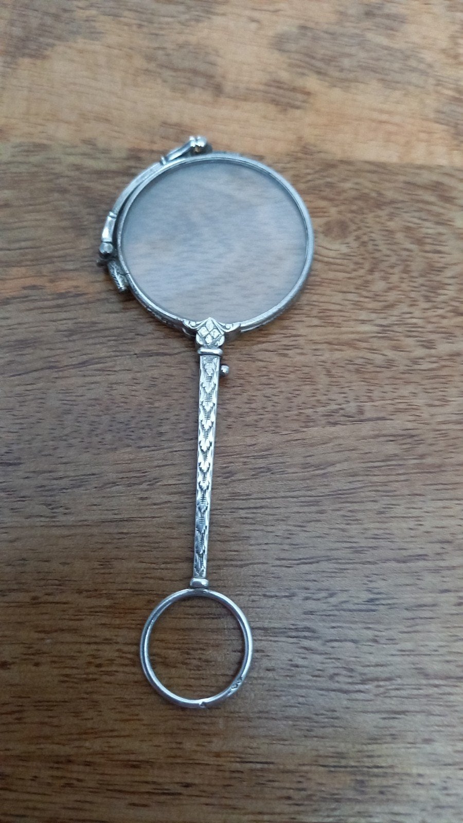 Antieke zilveren lorgnet (klapbrilletje), Antiek en Kunst, Ophalen of Verzenden