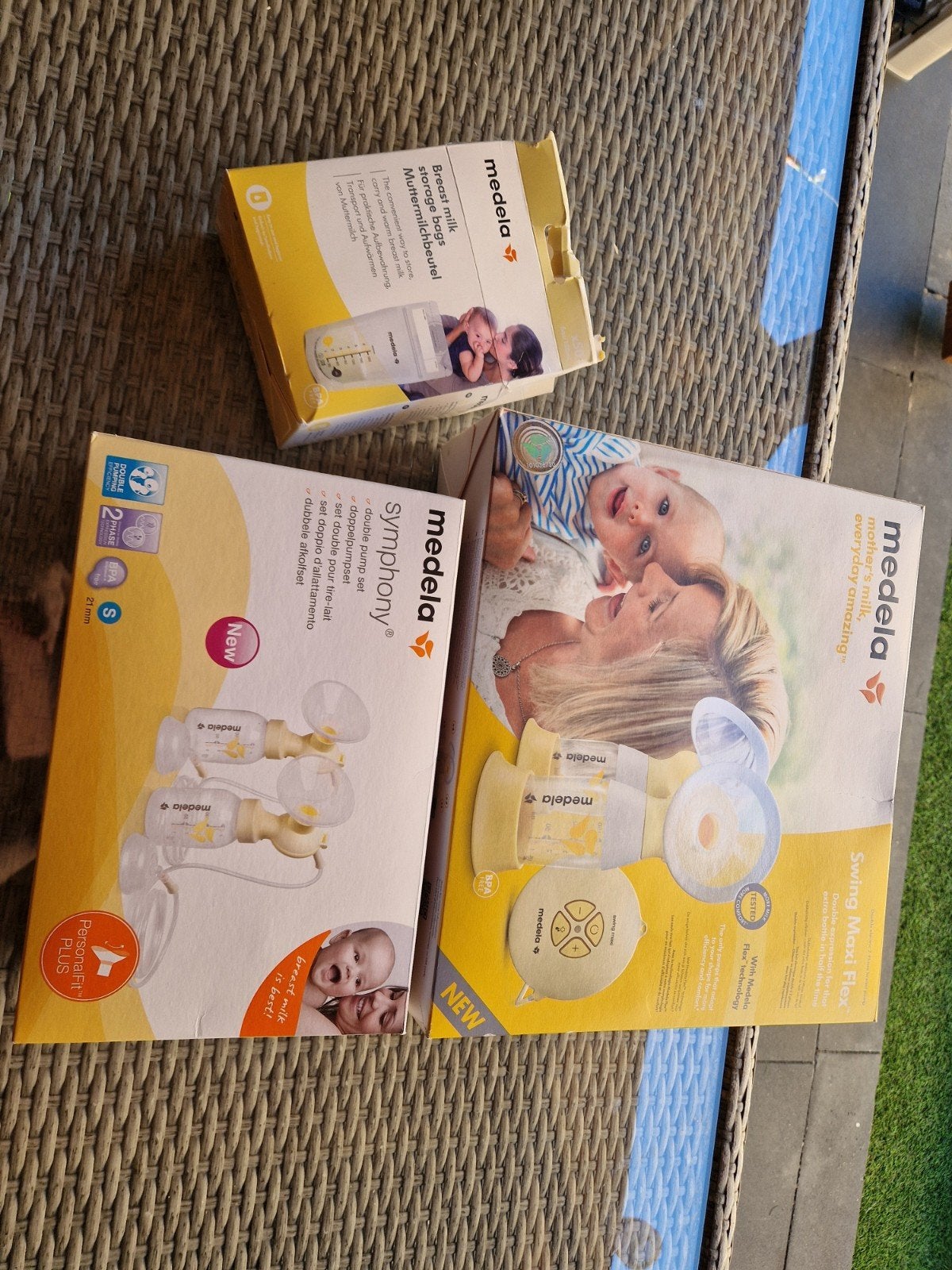 Medela Swing Maxi Flex & Symphony borstkolven + bewaarzakjes, Dubbelzijdig, Medela, Borstkolf, Ophalen of Verzenden