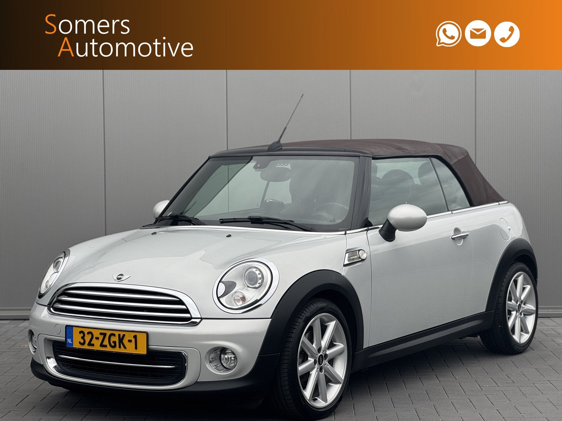 MINI Cabrio 1.6 Cooper Highgate | Xenon | Leder | Navigatie, Auto's, Euro 5, Gebruikt, 4 cilinders, Cabriolet
