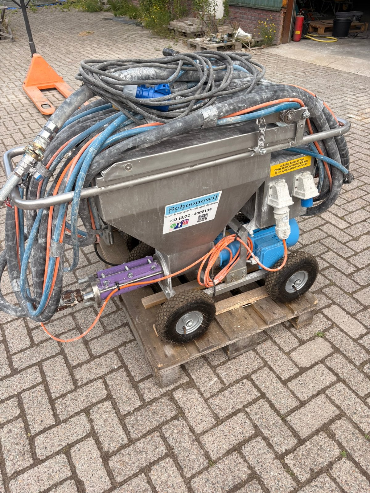 Spackspuit machine sbs15/ sle22 compressor, Ophalen, Gebruikt