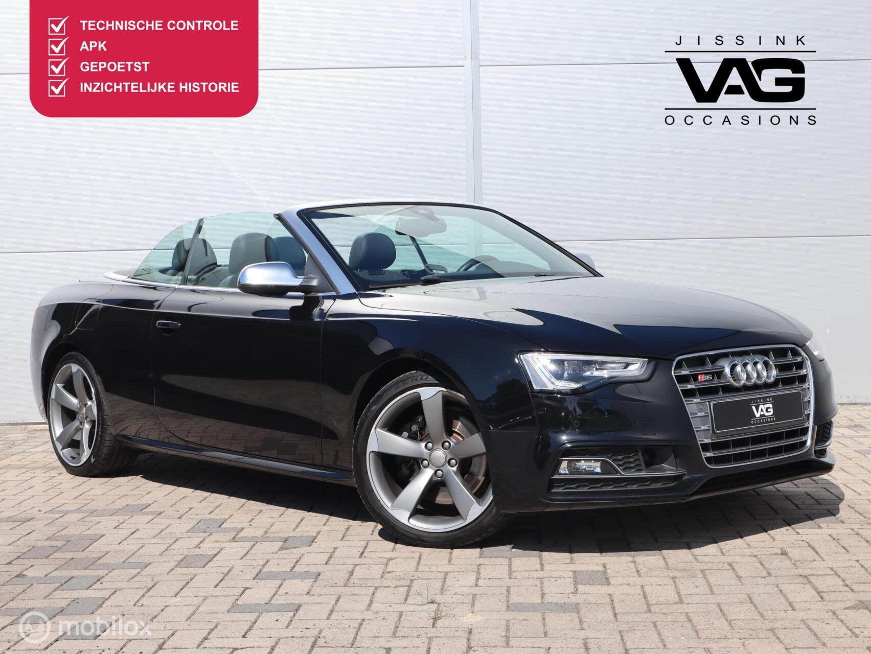 Audi S5 3.0 TFSI S5 quattro S Line B&O Leer Lane ACC Stoelve, Auto's, Audi, Automaat, Gebruikt, 2995 cc, Cabriolet