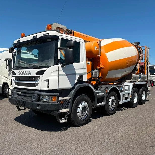 Scania P450 8X4 Euro 6 Retarder Putzmeister mixer (bj 2017), Automaat, Achterwielaandrijving, Euro 6, Scania