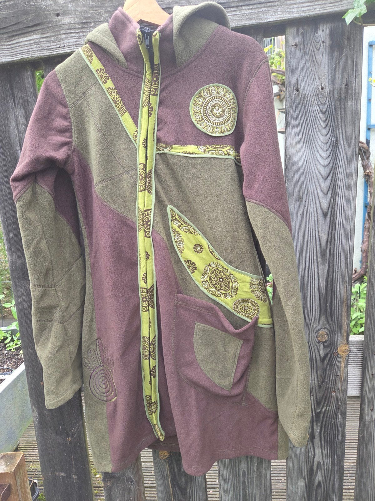 Nieuwe lange fleece vesten-jas, asymmetrisch design, Ophalen of Verzenden, Nieuw, Meerkleurig