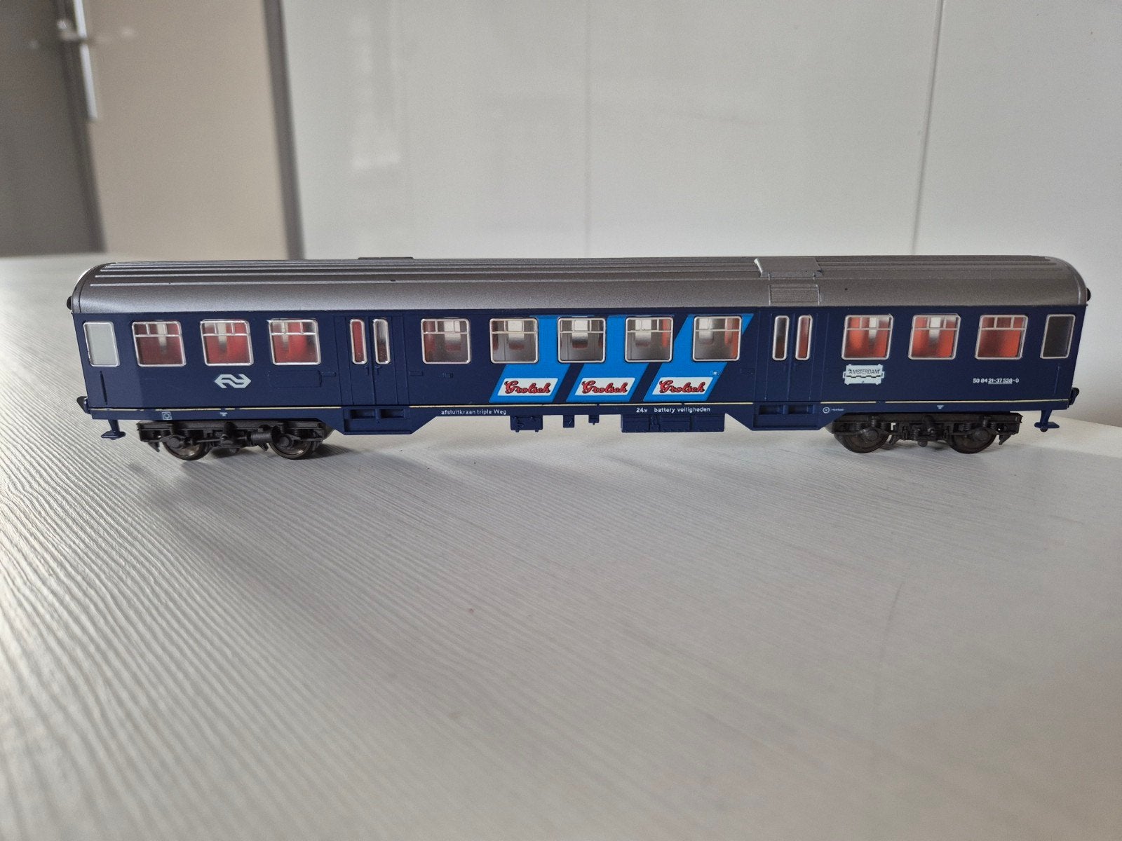 3 Fleischmann H0 NS rijtuigen 5154/5156, Hobby en Vrije tijd, Gebruikt, Gelijkstroom, Fleischmann, Wagon