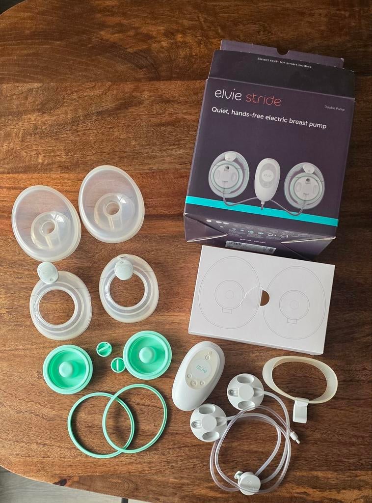 Elvie Stride Dubbele Elektrische Borstkolf - Handsfree, Kinderen en Baby's, Babyvoeding en Toebehoren, Ophalen of Verzenden, Zo goed als nieuw