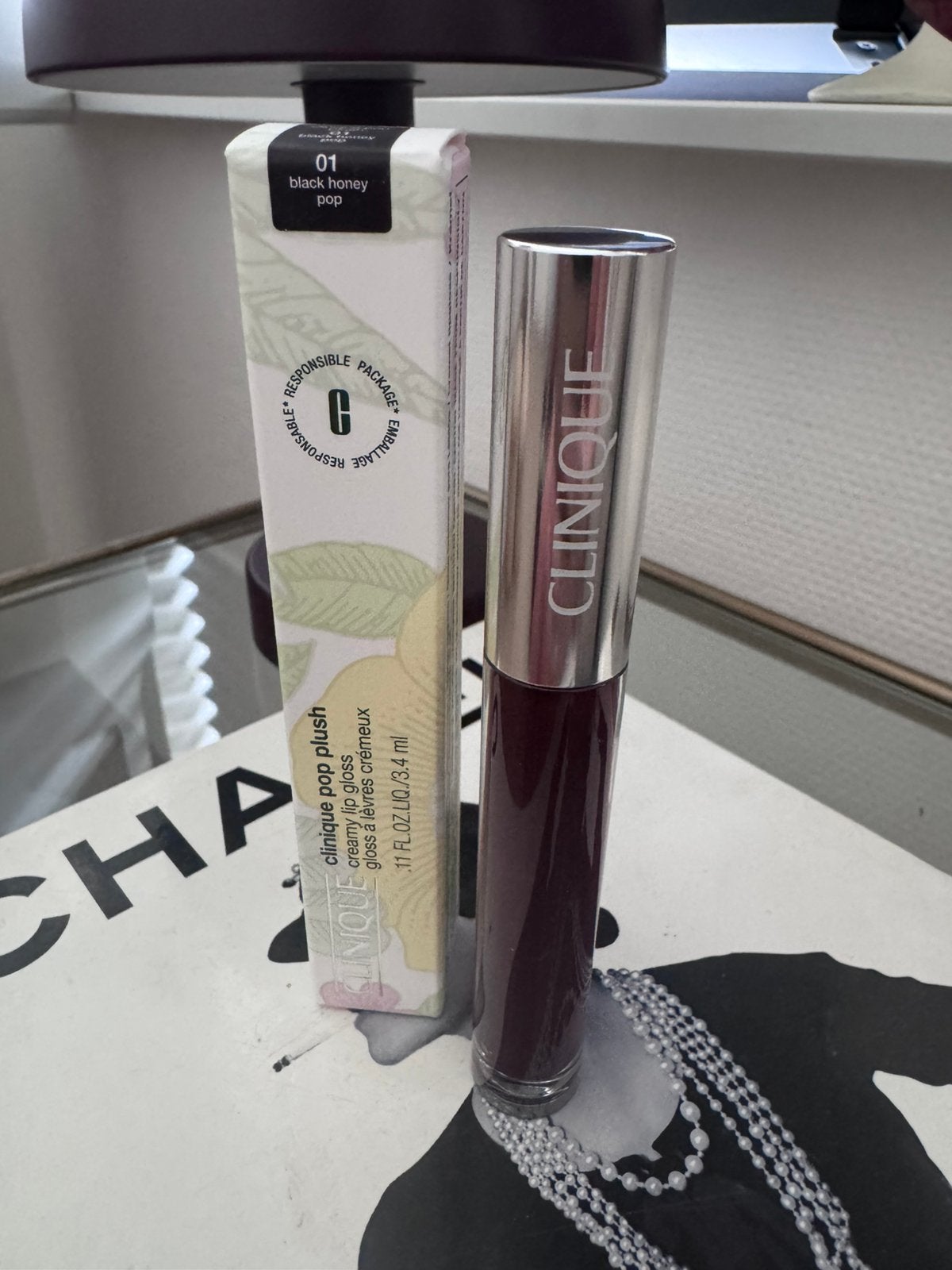 Clinique black honey 01 gloss, Ophalen of Verzenden, Nieuw, Lippen, Make-up