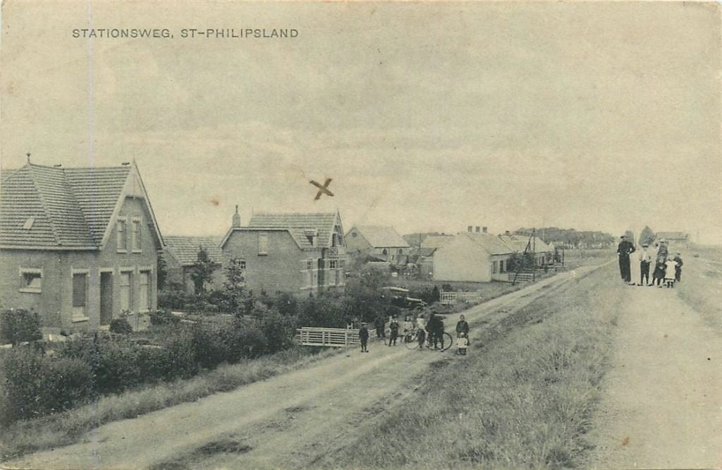 378-309-015 St Philipsland Stationsweg, Verzamelen, Ansichtkaarten | Nederland, Verzenden, Voor 1920, Zeeland