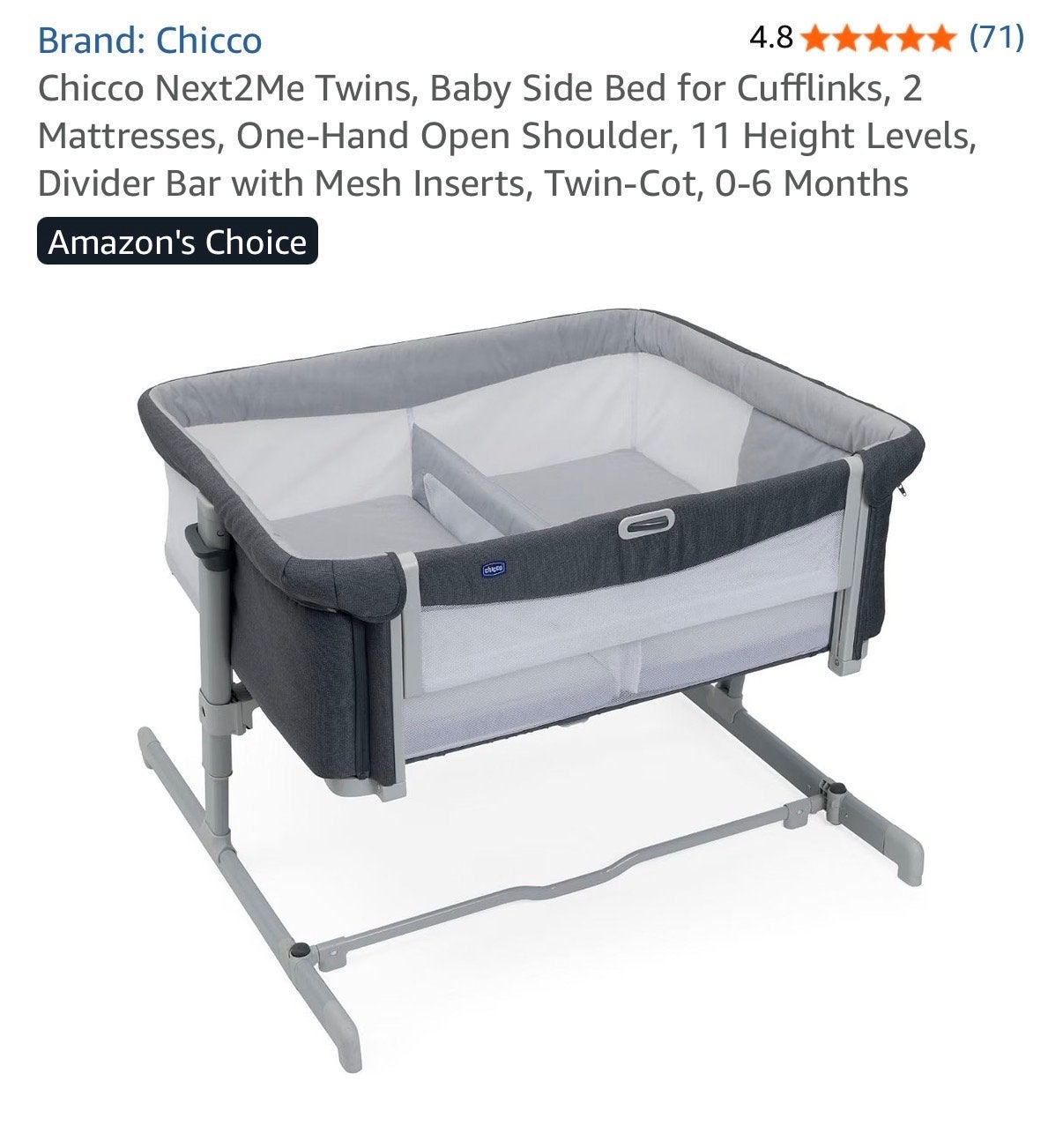 Chicco Next2Me Twins Cosleeper - Tweeling Co-sleeper, Ophalen, Gebruikt, Wieg