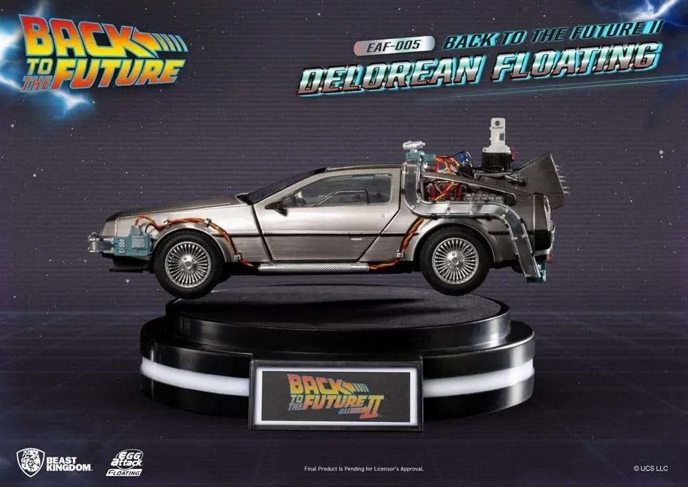 Back to the Future 2 Flying Floating Delorean Statue, Beeldje, Replica of Model, Nieuw, Beast Kindom, Ophalen of Verzenden