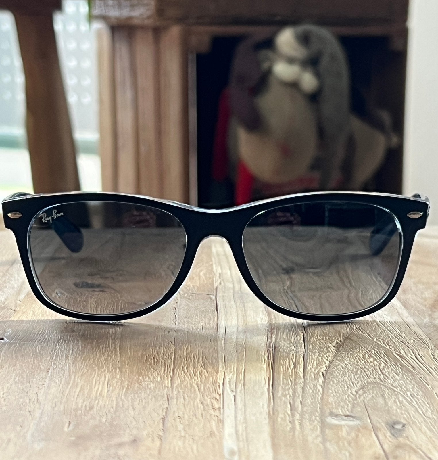 Ray-Ban New Wayfarer Blauw, Zonnebril, Blauw, Ophalen of Verzenden, Zo goed als nieuw