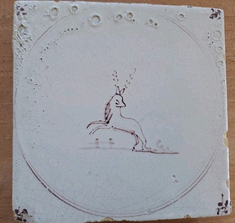 Antieke tegel, Antiek en Kunst, Ophalen of Verzenden