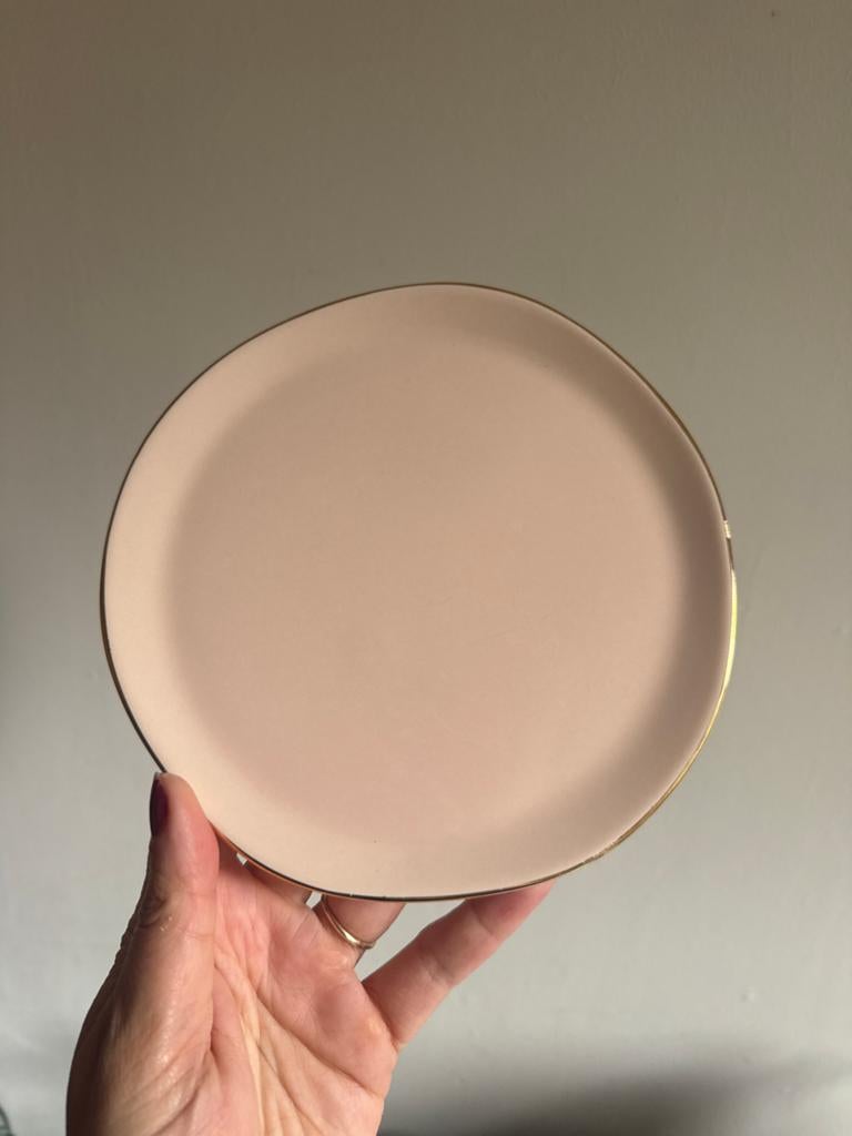 Urban Nature Culture taartbordjes met gouden randje, Huis en Inrichting, Keuken | Servies, Keramiek, Ophalen of Verzenden, Zo goed als nieuw