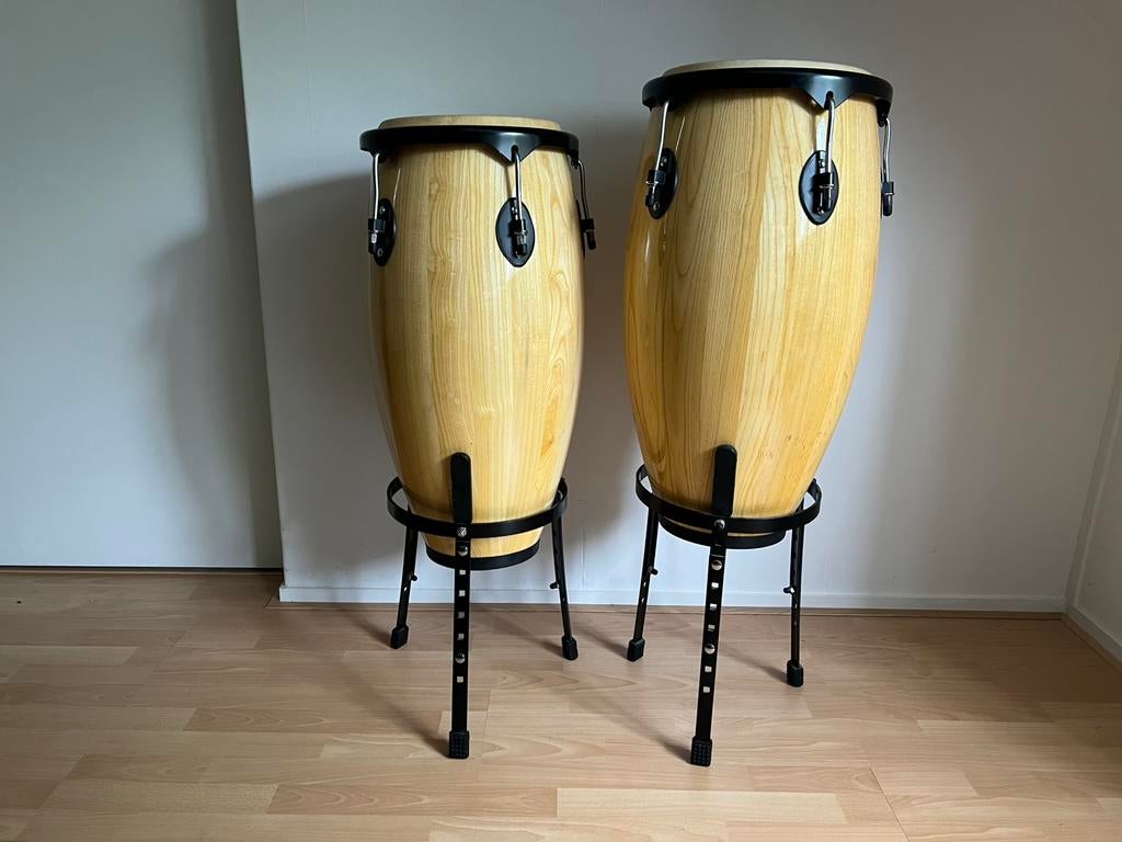Fame conga set incl draaghoezen en standaards, Muziek en Instrumenten, Ophalen, Zo goed als nieuw, Trommel