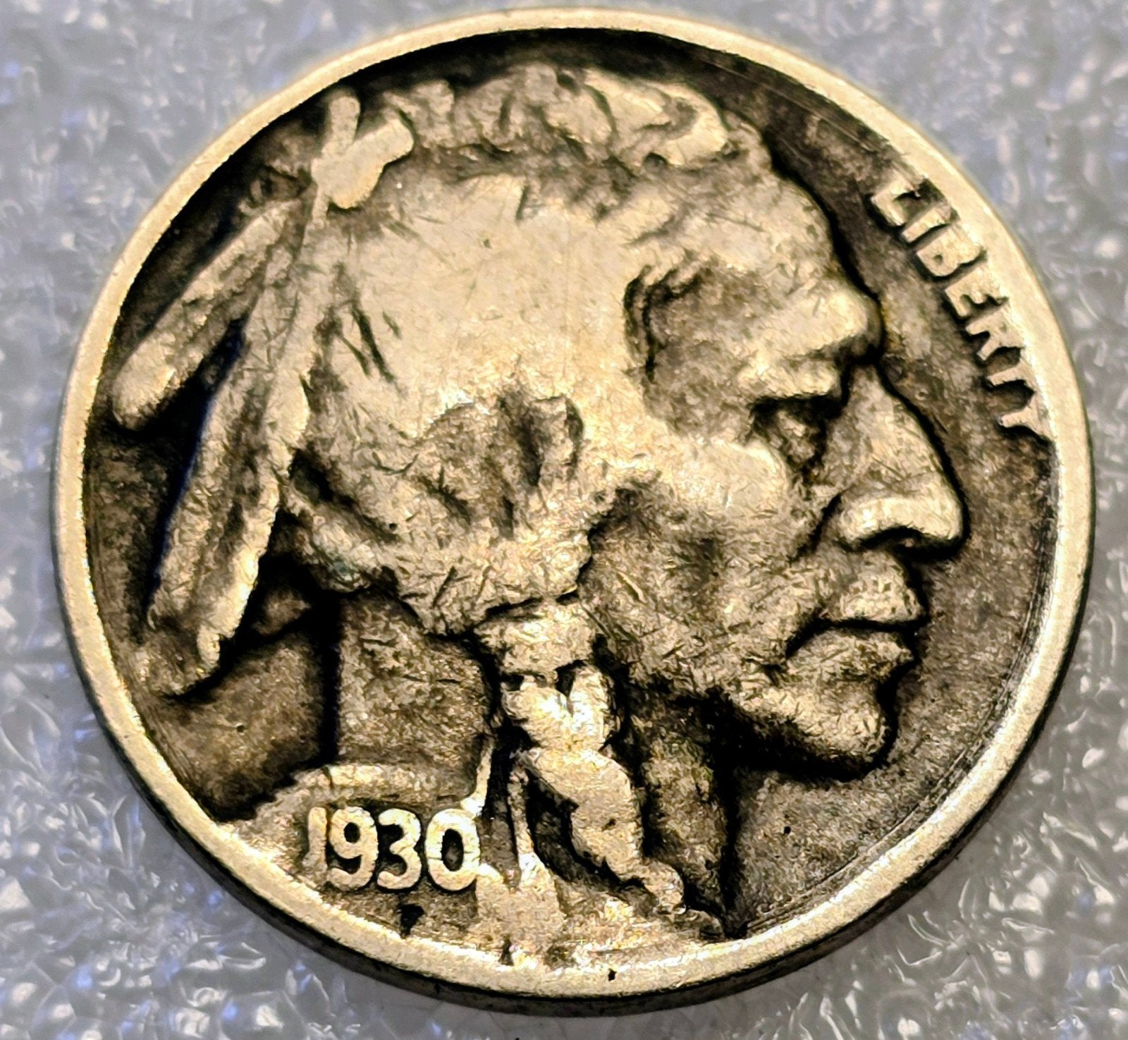 Zeldzame 1930 Buffalo Nickel - Amerikaanse munt, Ophalen of Verzenden, Noord-Amerika, Losse munt
