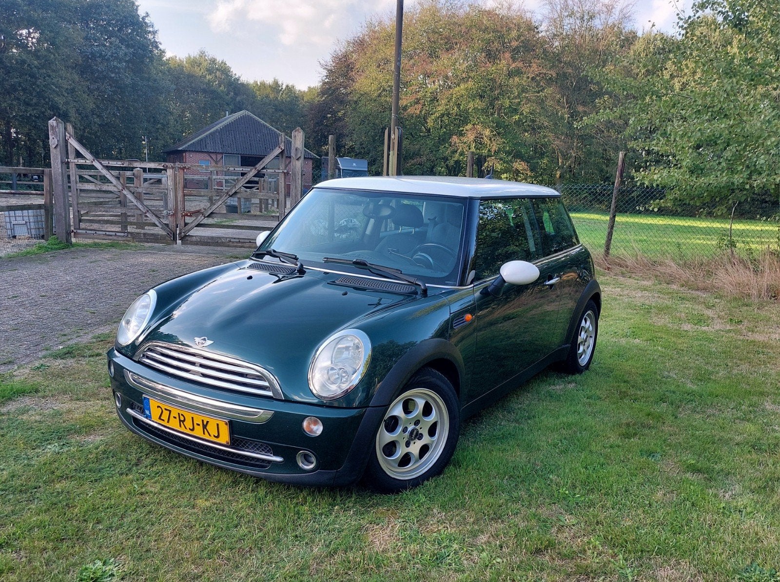 Mini Cooper 1.6 Pepper 2005 Britisch Racing green, Voorwielaandrijving, Stof, Zwart, 4 cilinders