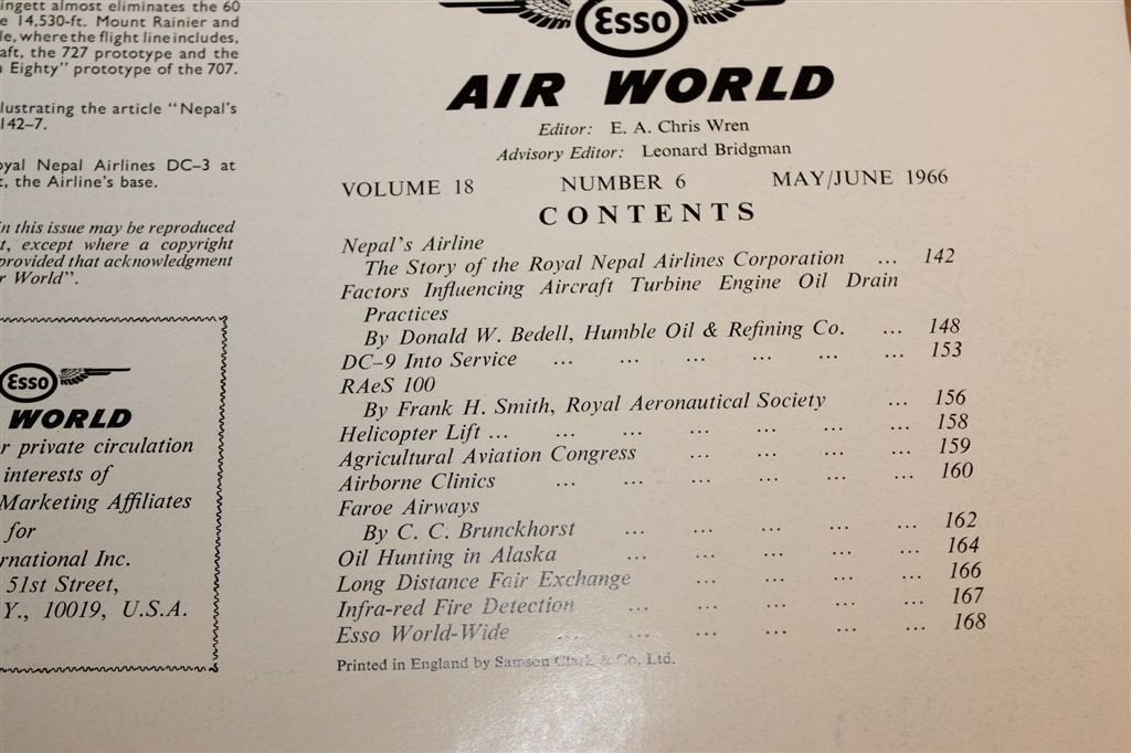 Esso Air World — Royal Nepal Airlines & DC-9 1966, Gebruikt, Schaalmodel, -, -