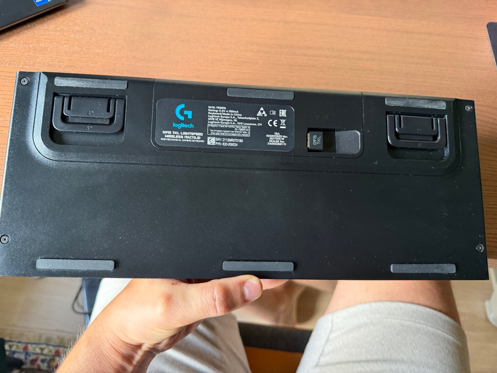 Logitech G915 TKL Lightspeed Toetsenbord - Voor onderdelen, Ophalen, Draadloze ontvanger, Draadloos, Qwerty