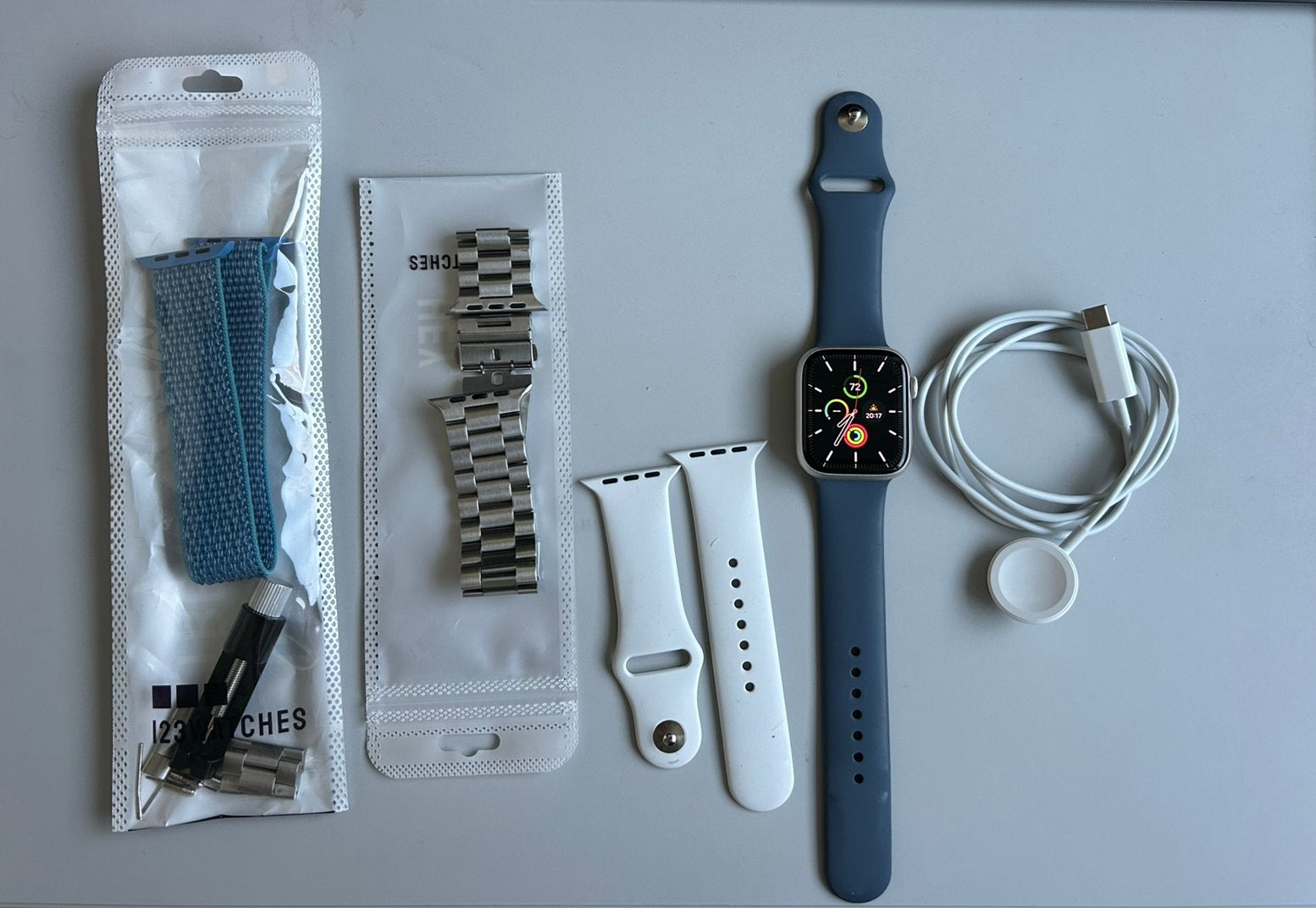 Apple watch series 8, Ophalen of Verzenden, Zo goed als nieuw, Zilver, IOS