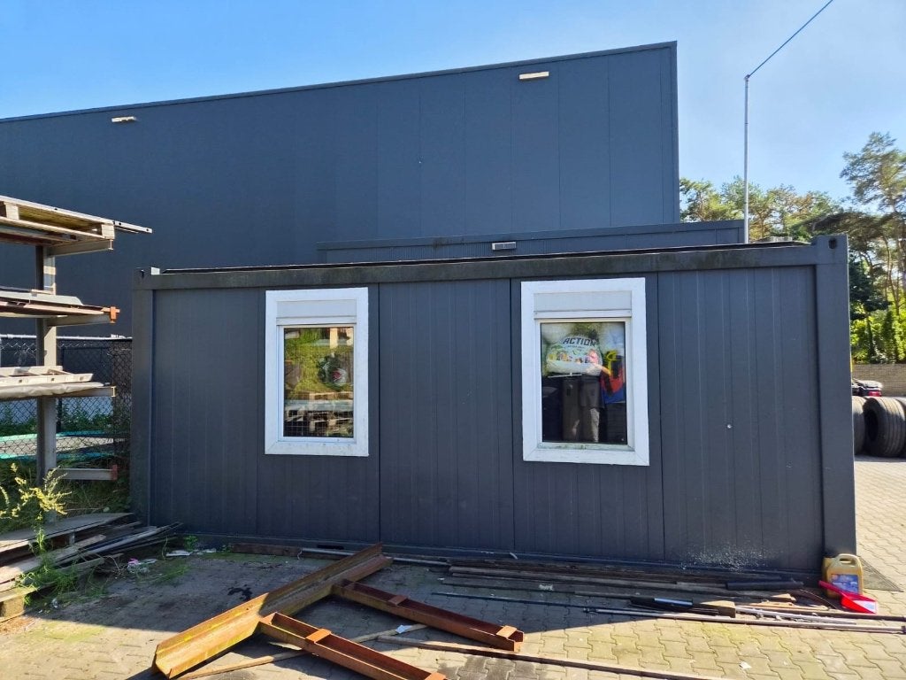 Kantoorcontainer 20ft grijs, PVC + venster, 20ft Container, Ophalen of Verzenden