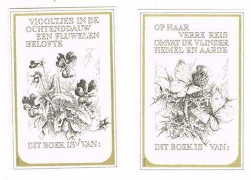 Dit boek is van: - Ex Libris - 2x, Verzamelen, Ophalen of Verzenden
