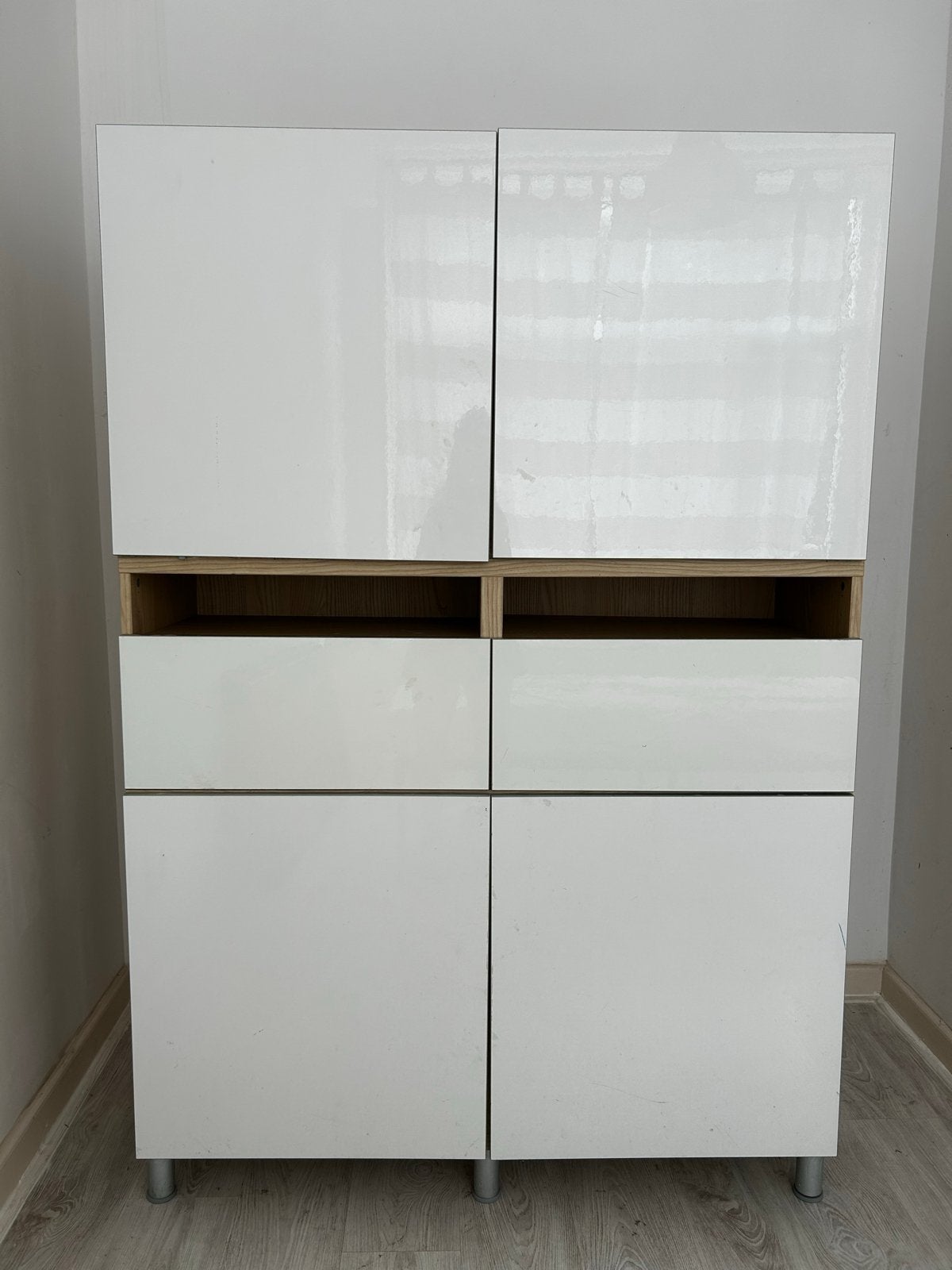 Twee superstevige witte IKEA kasten (apart of samen), Ophalen, Zo goed als nieuw