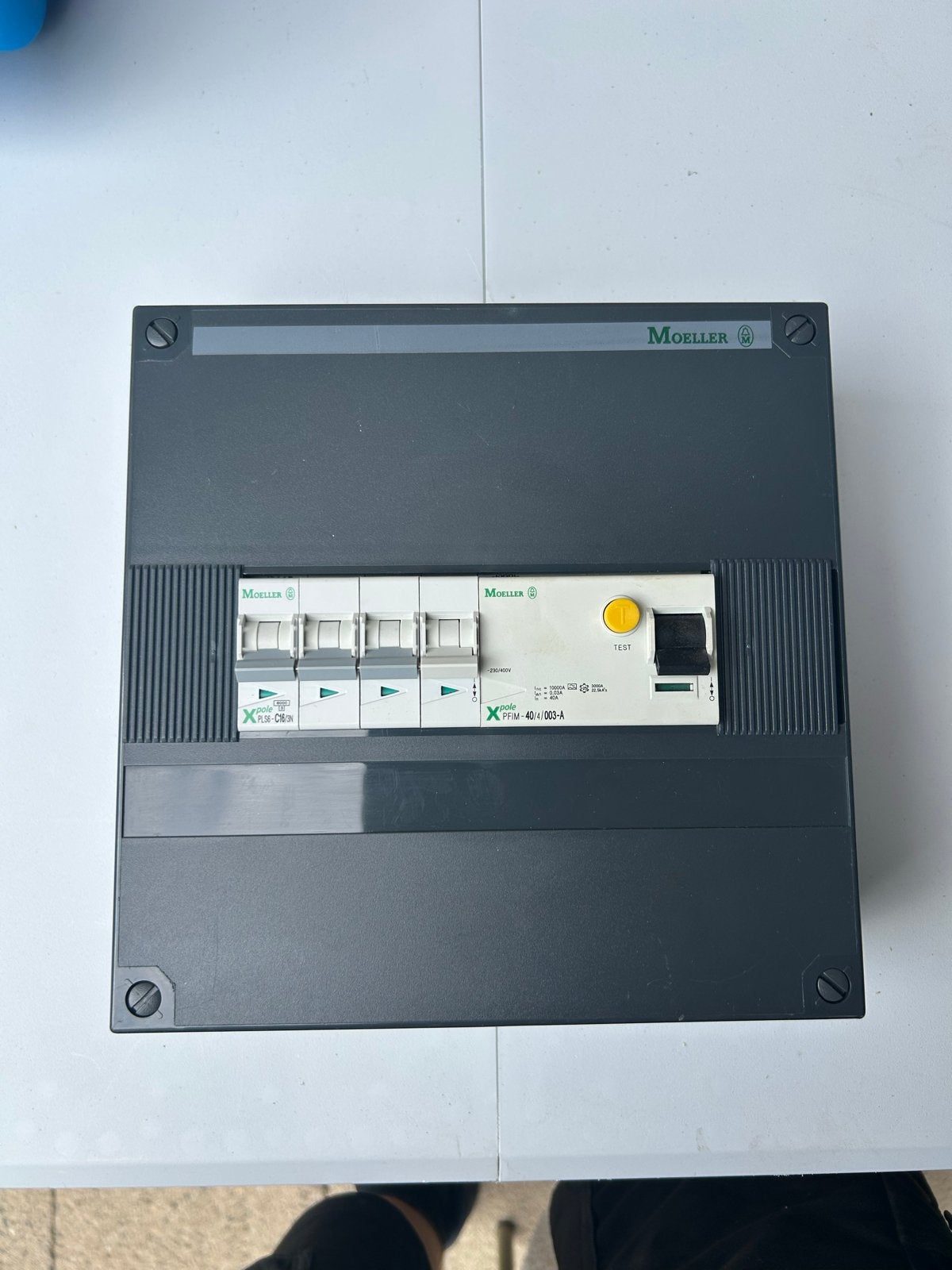 Moeller 3 fase uitbreidingskast met aardlek en C16 automaat, Ophalen of Verzenden, Gebruikt, Eaton, Groepenkast