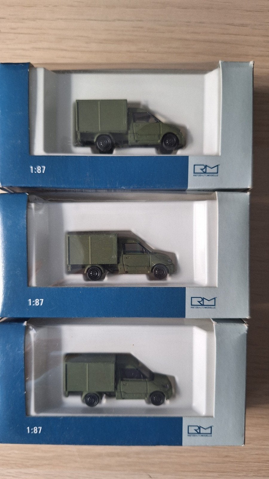 3x Rietze Legervoertuigen 1:87 (Zelfbouw), Ophalen of Verzenden, Gebruikt, Bus of Vrachtwagen, Rietze