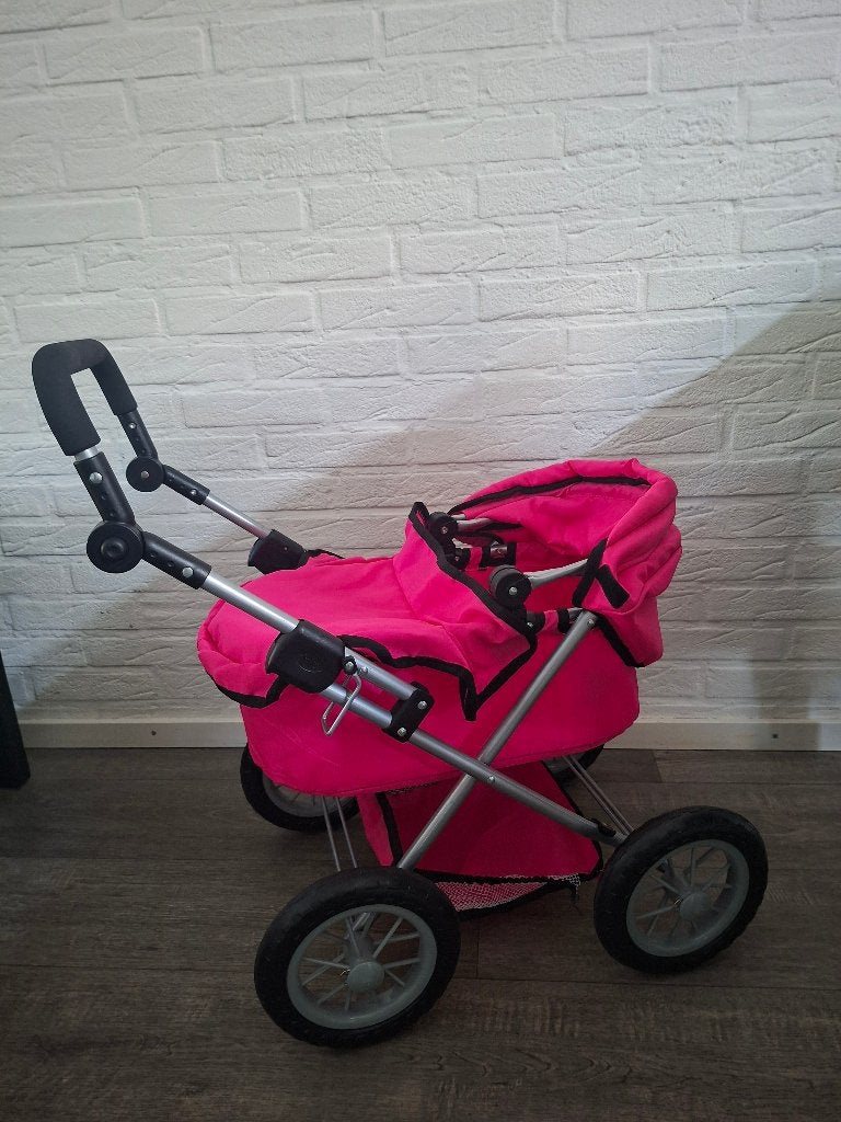 Poppenwagen, poppenstoel, poppenkledingrek, Kinderen en Baby's, Ophalen, Gebruikt, Babypop