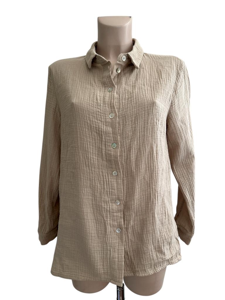Nukus blouse L, Kleding | Dames, Maat 38/40 (M), Beige, Ophalen of Verzenden, Zo goed als nieuw