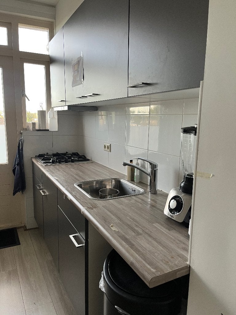 Rechte keuken 240cm lang, Huis en Inrichting, Keuken | Complete keukens, Ophalen, Gebruikt, Enkelwandige keuken, Kunststof