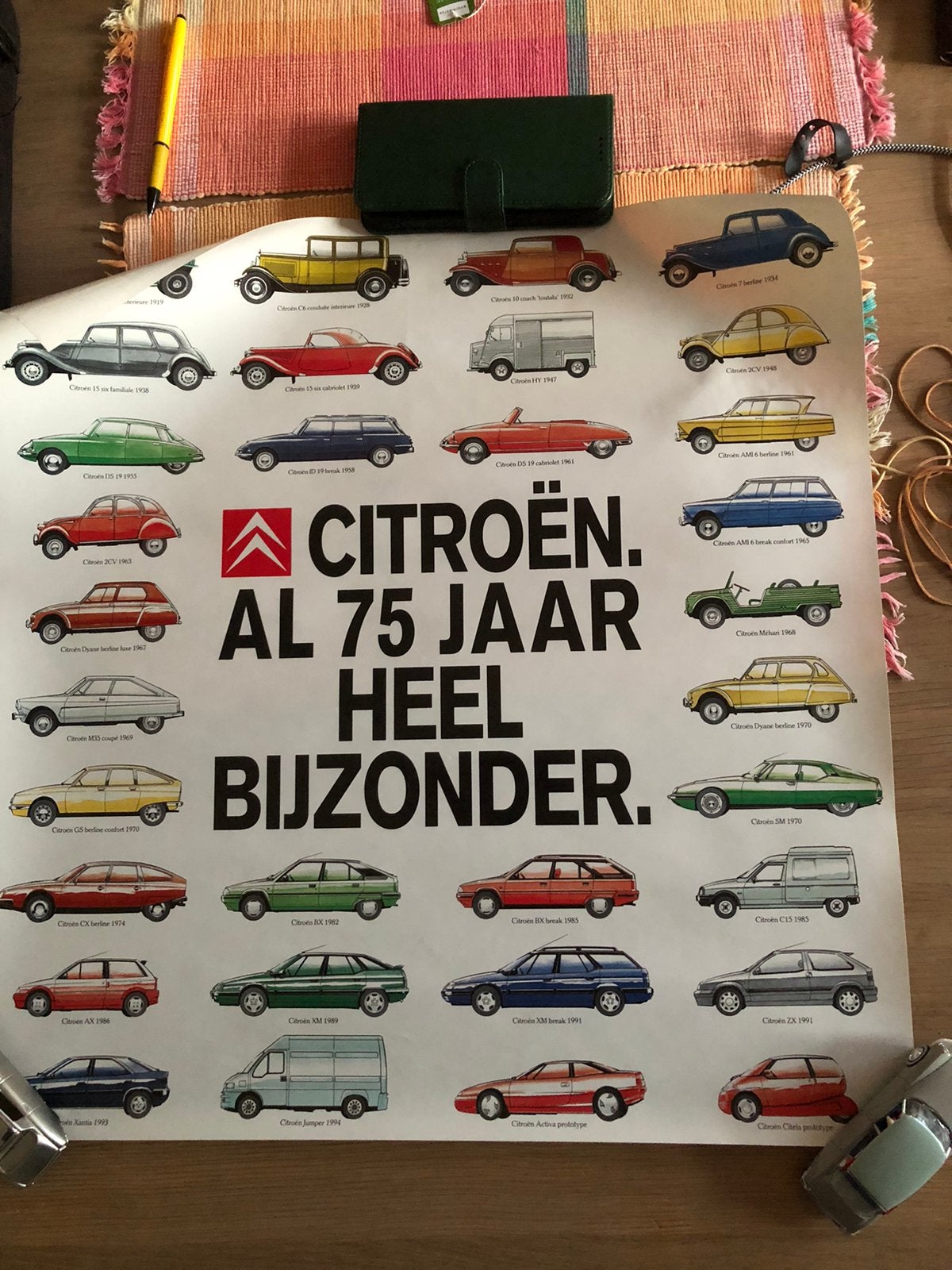 Poster 75 jaar Citroën, Ophalen of Verzenden, Nieuw, Auto's