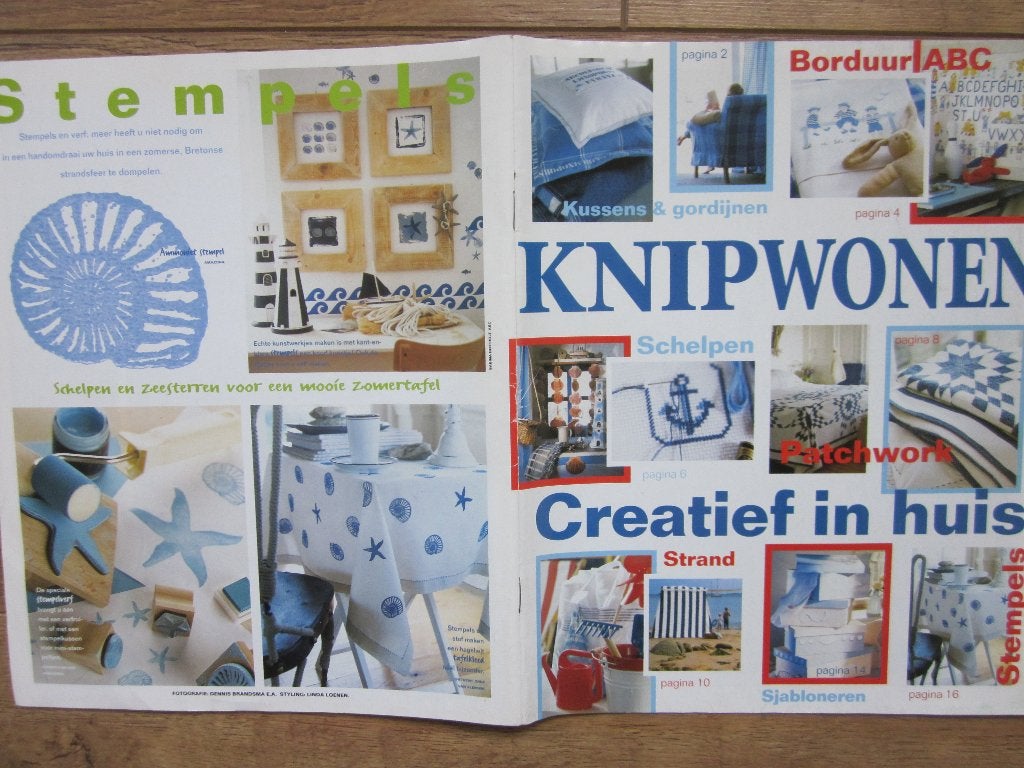 Knipwonen Creatief in huis ABC matroosjes patchwork kussens, Ophalen of Verzenden, Zo goed als nieuw, Handborduren, Patroon