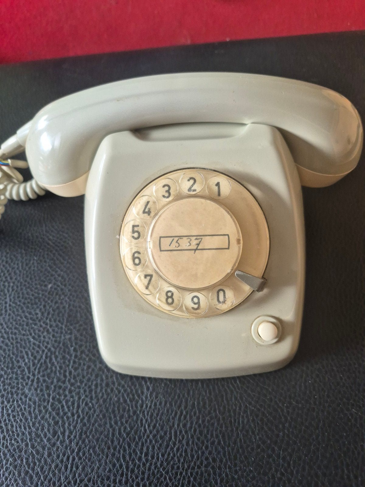 Vintage PTT Telefoon T65 met Draaischijf - Grijs, Ophalen of Verzenden, Gebruikt, Met draaischijf